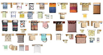 室内床上用品平面彩图与CAD图纸资源下载指南